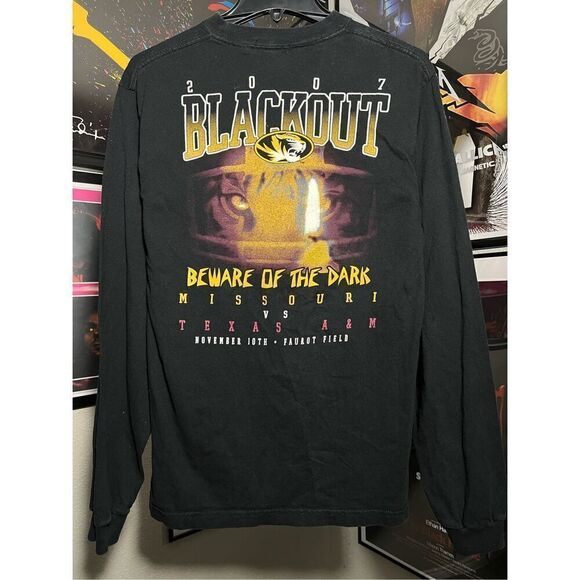 Y2K Missouri Tigers Vs Texas A&M Blackout L/S Tee - Picture 1 of 5